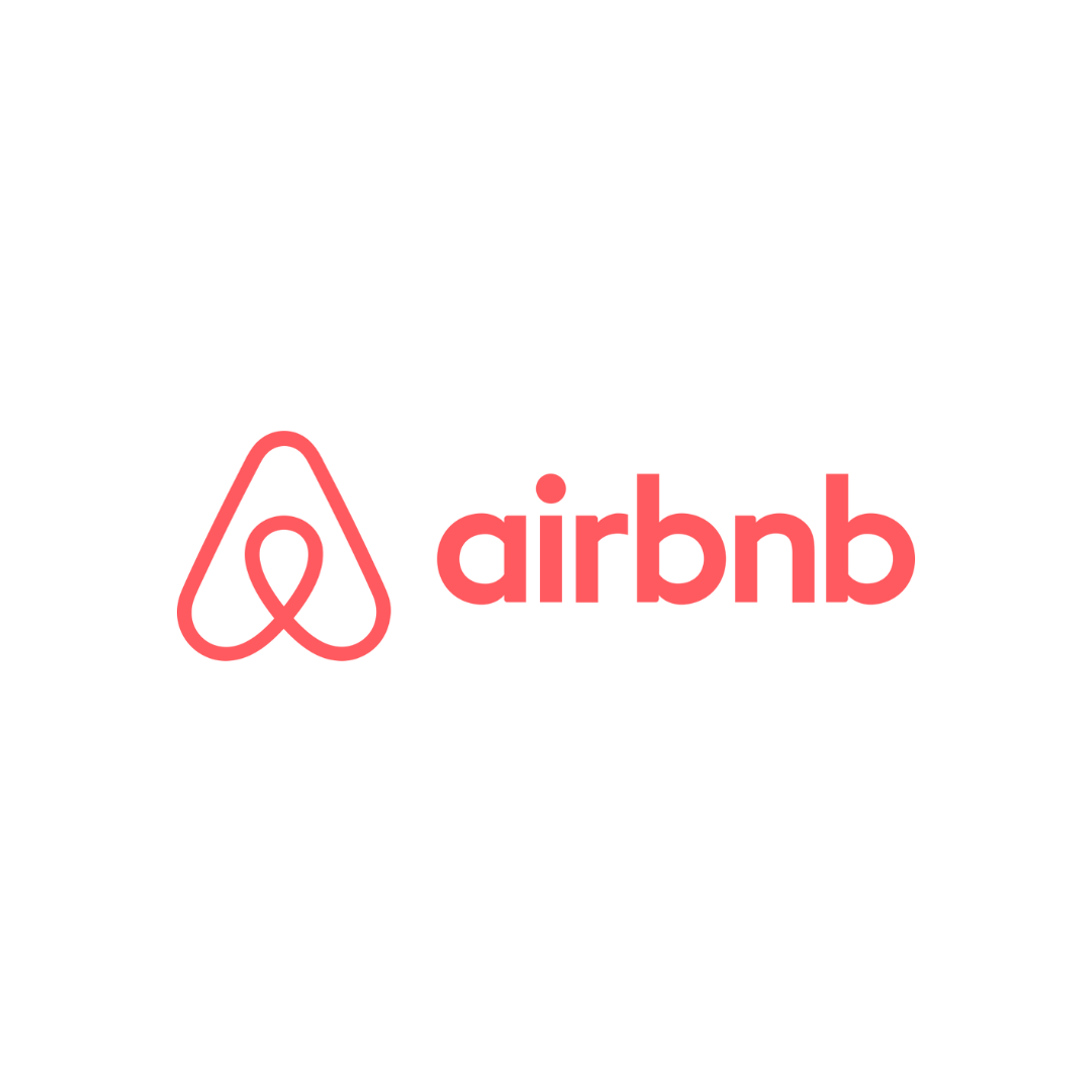A red airbnb logo on a white background.