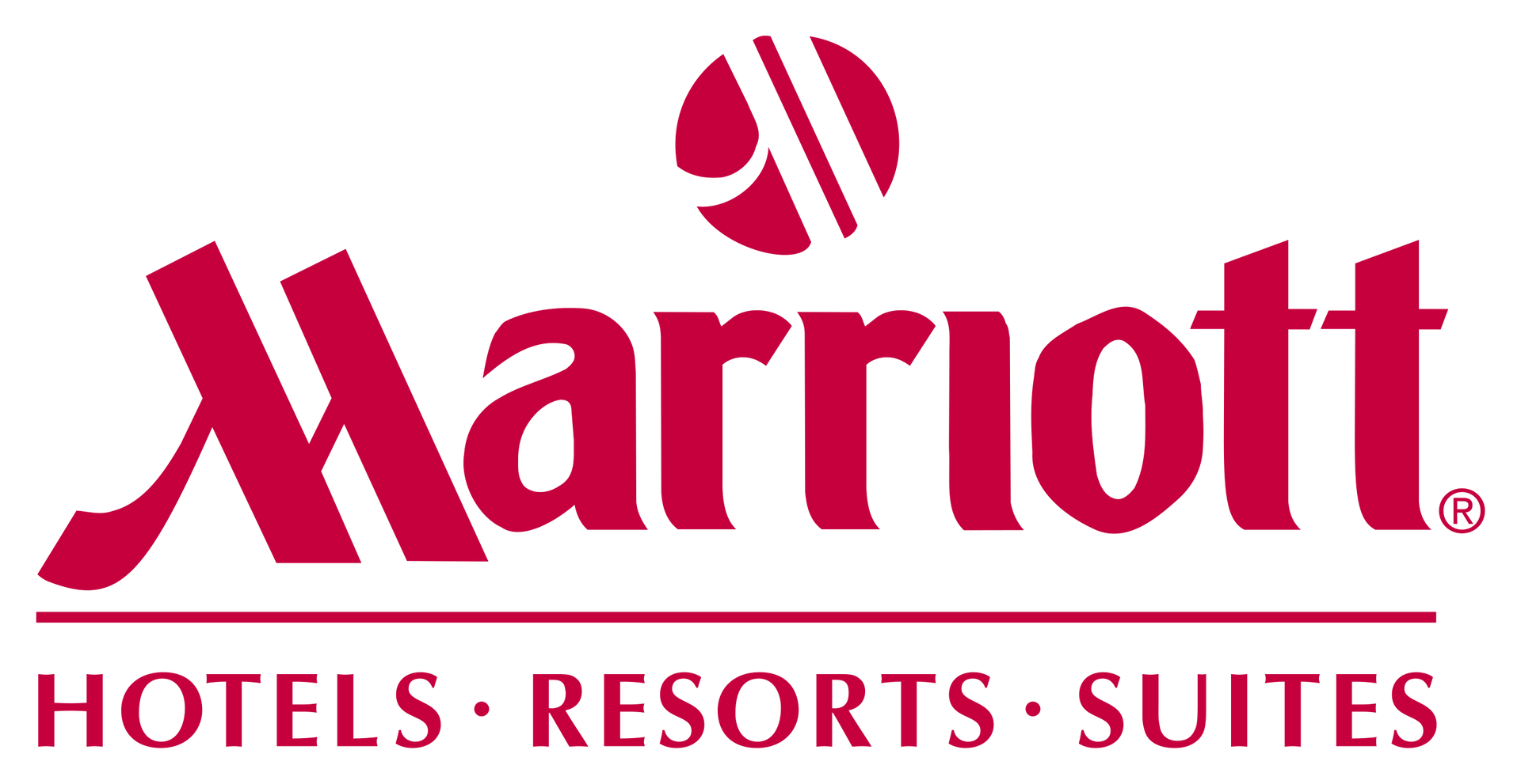 A logo for marriott hotels resorts and suites