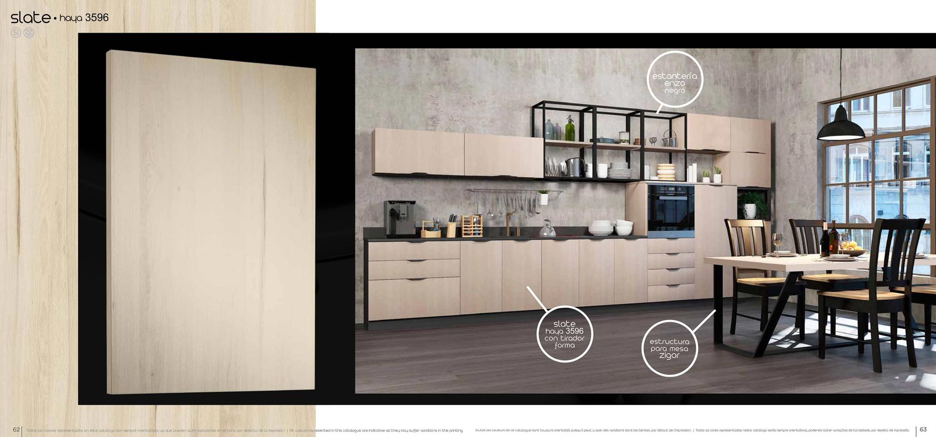 Una imagen de una cocina y un comedor en una pantalla de computadora.