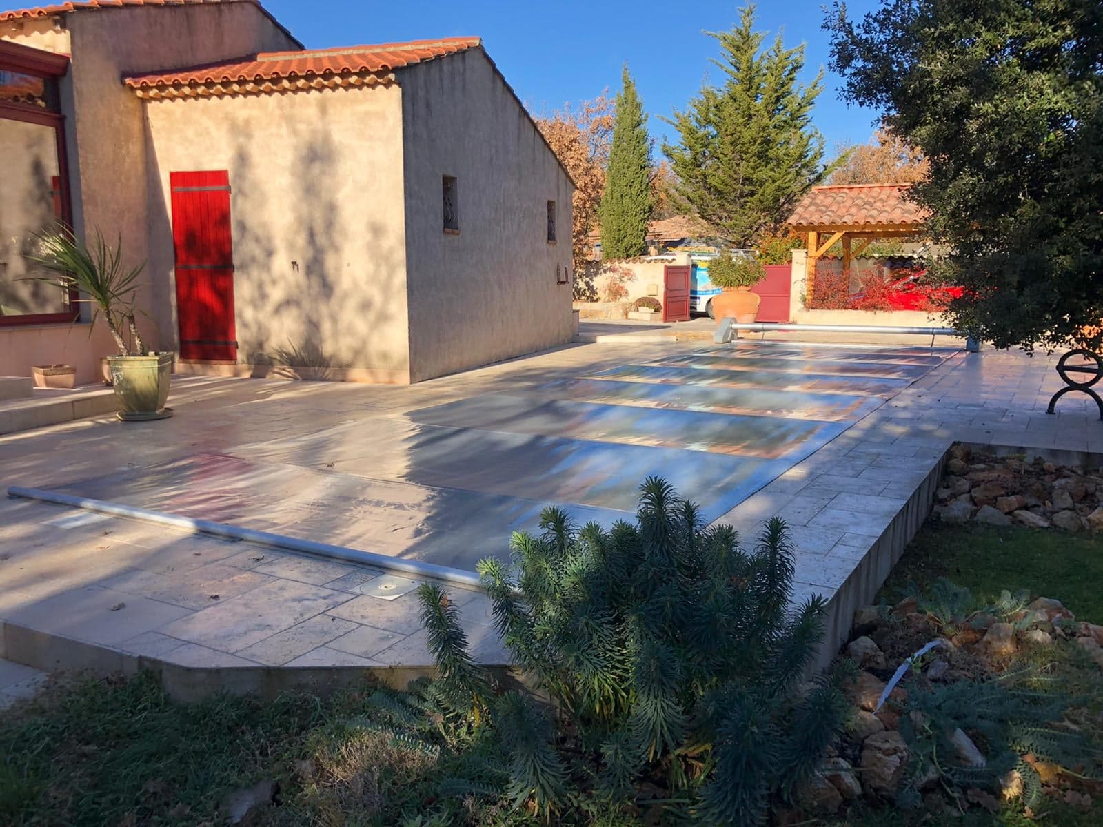 Photo d'une piscine couverte