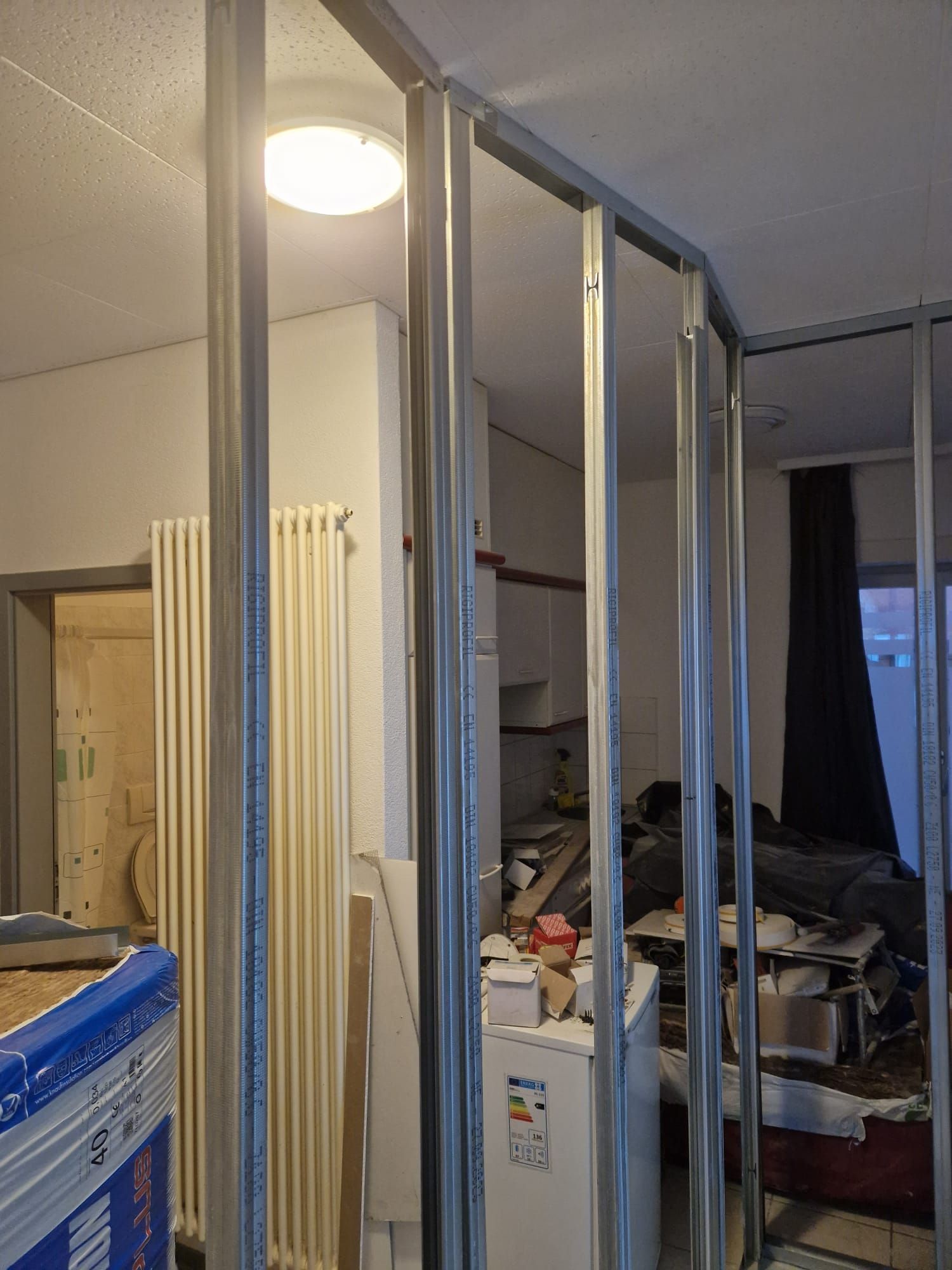 costruzione tramezzo in cartongesso - Gomes Gessatura Sagl