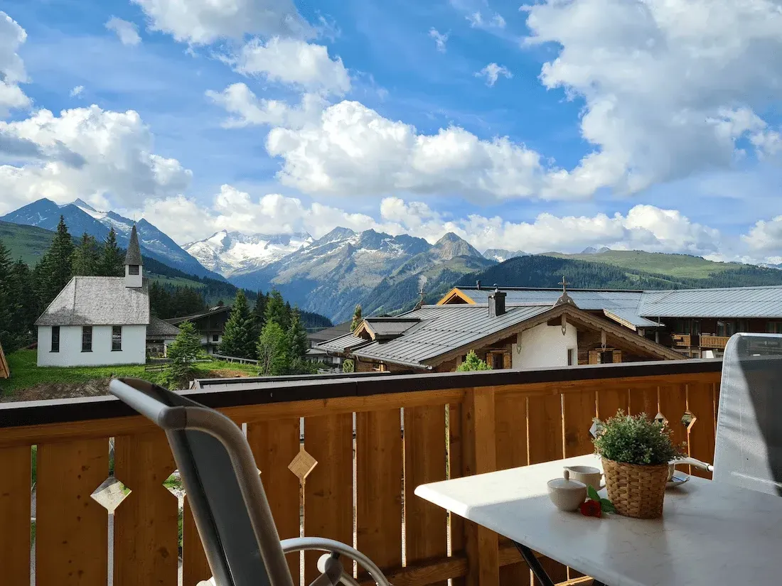 Balkonaussicht Koenigsleiten Ferienwohnung