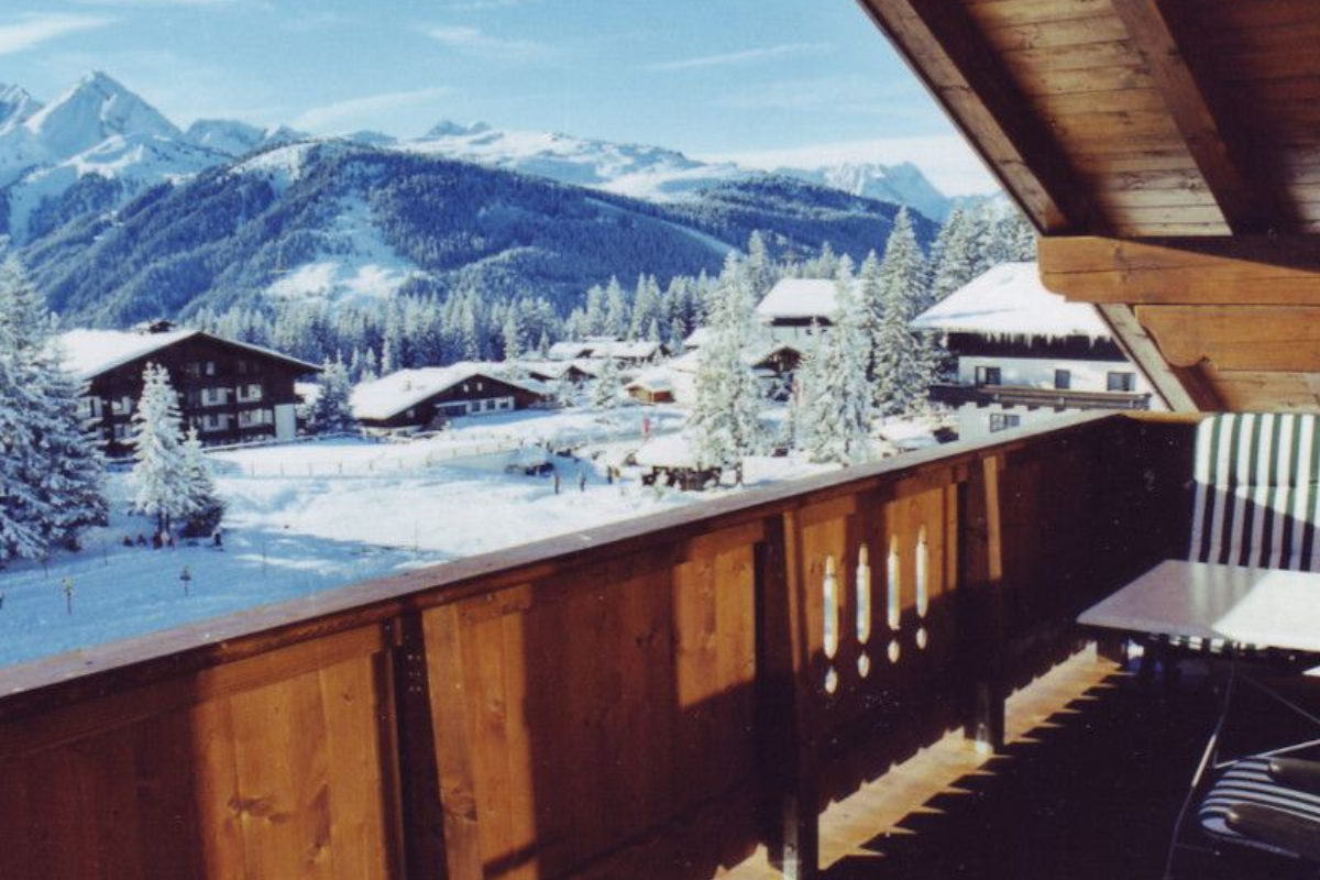 Aussicht Balkon Ferienhaus Königsleiten