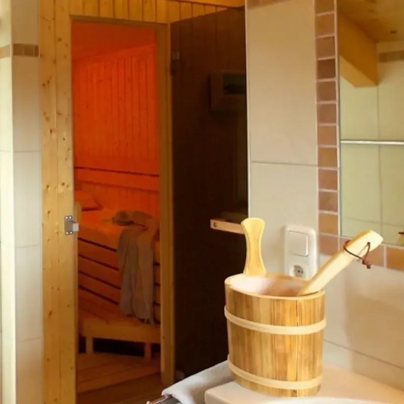 Bad mit privater Sauna Ferienwohnung in Königsleiten
