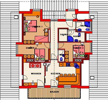 Grundriss Ferienwohnung für bis zu 10 Personen in Koengisleiten - Haus Lisa Dachgeschoss