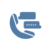 Icon Telefonhörer und Sprechblase