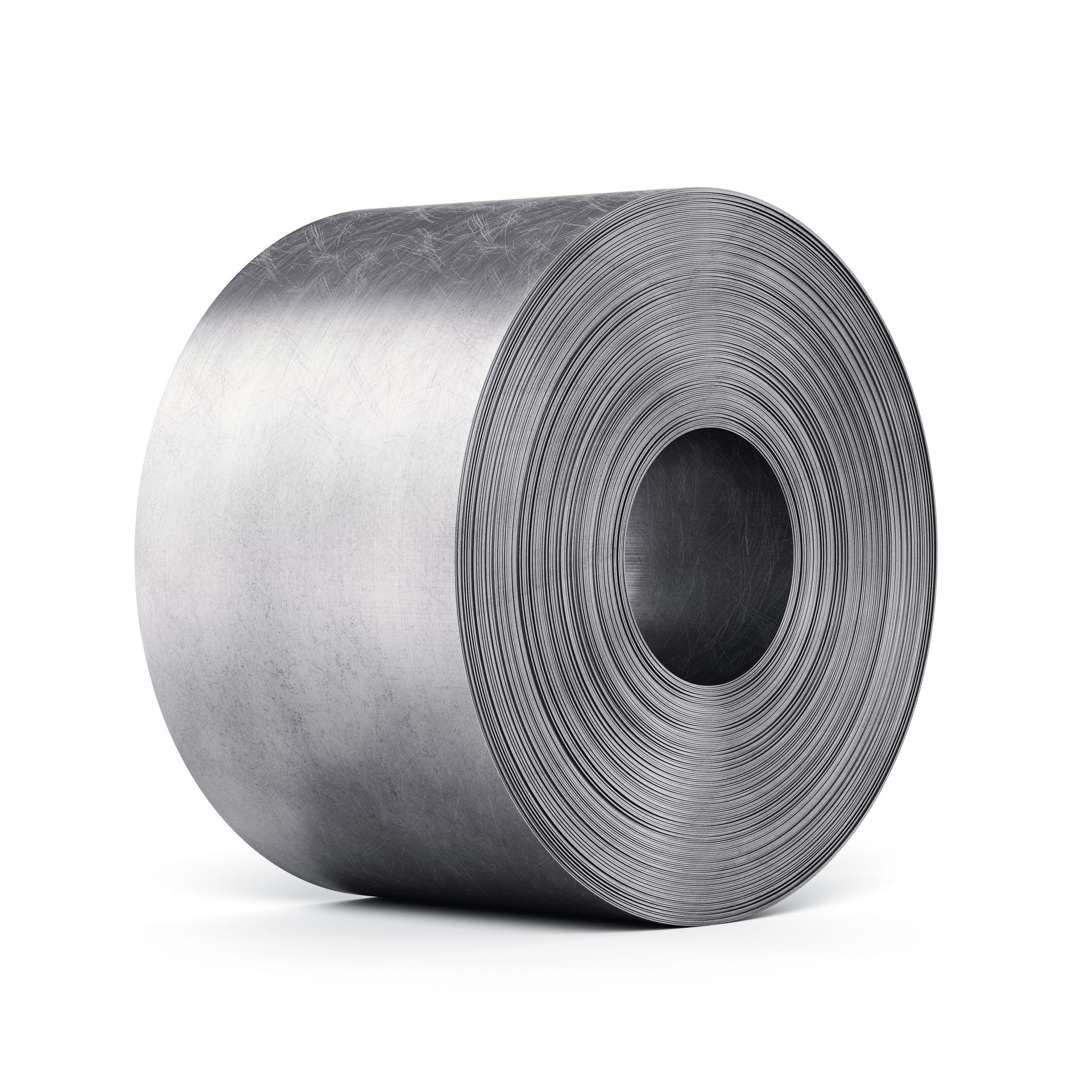 Un rollo de metal con un agujero en el medio