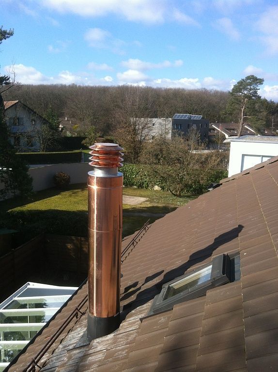 Conduit en inox avec doublage en cuivre Serafim Merlo Genève