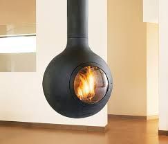 Cheminée central design Serafim Merlo Genève