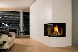 Cheminée d'angle récupérateur de chaleur Serafim Merlo Genève