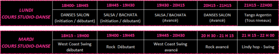 Programme de danse.