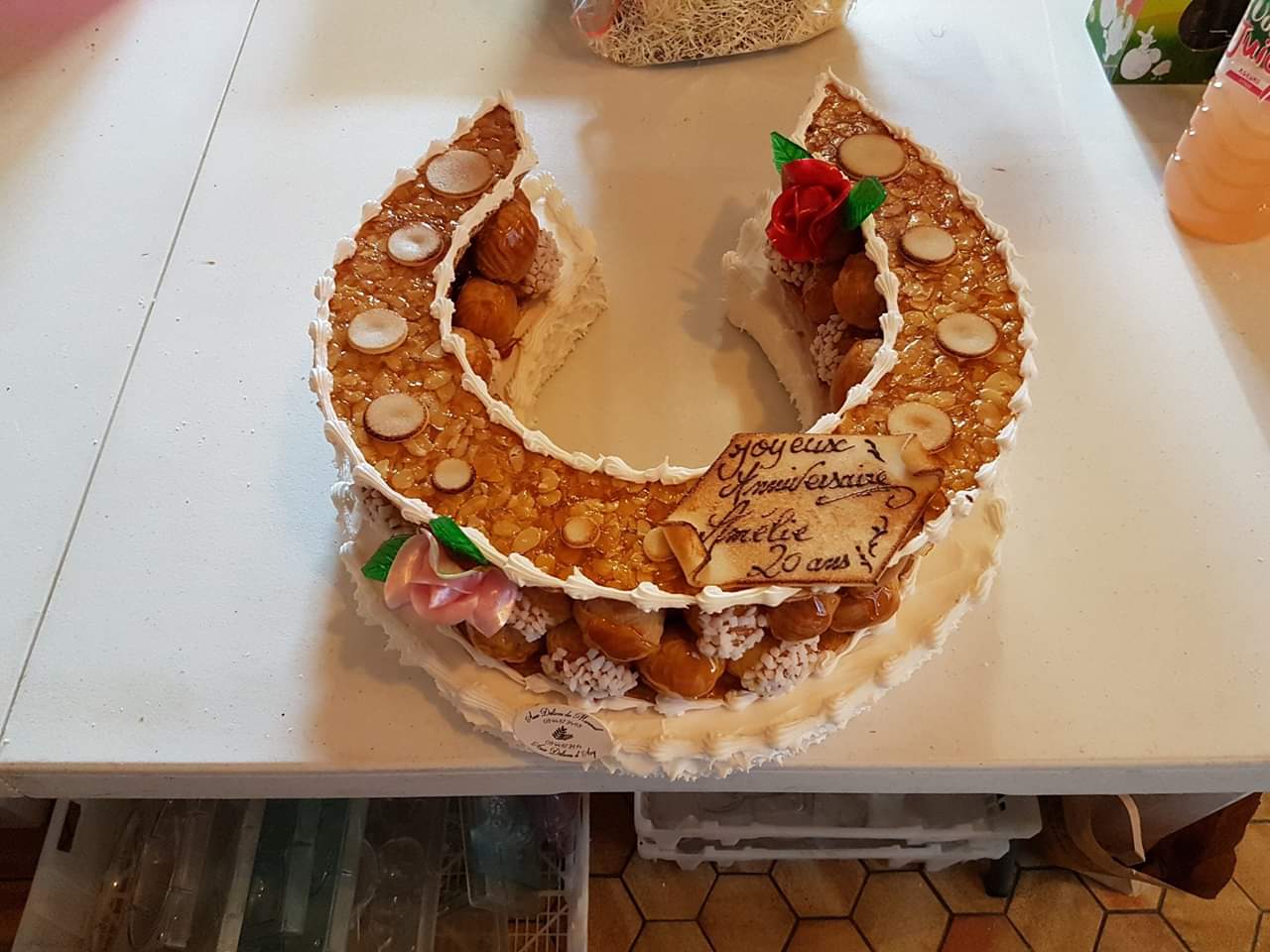 Pièce montée en choux en forme de fer à cheval