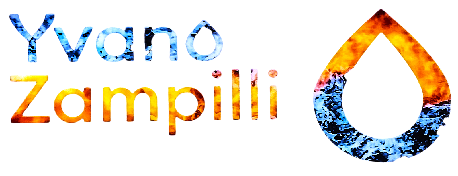 Le nom yvano zampilli est sur fond noir