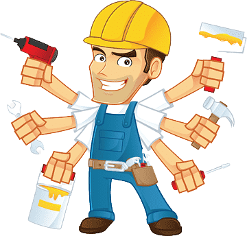 Illustration eines Bauarbeiters