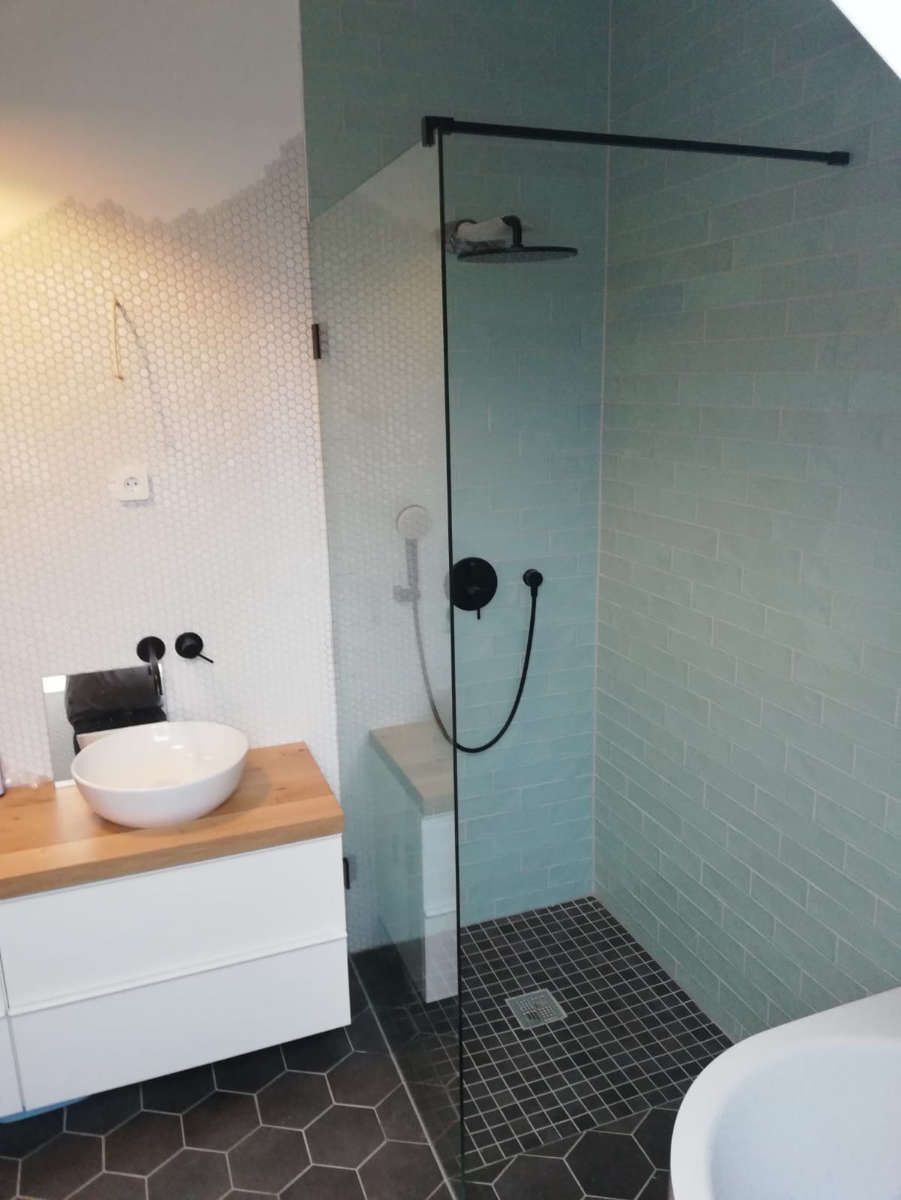 Glasdusche ebenerdig