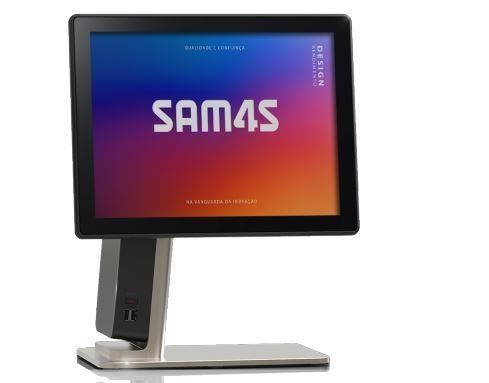 Un sistema de punto de venta con pantalla táctil con la palabra 