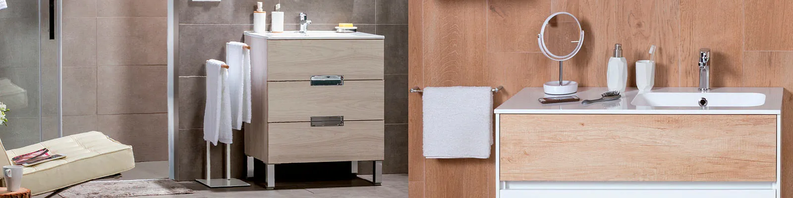 Un baño con lavabo, espejo y cajones.