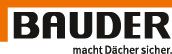 Eine Nahaufnahme eines Logos für eine Firma namens Bauder