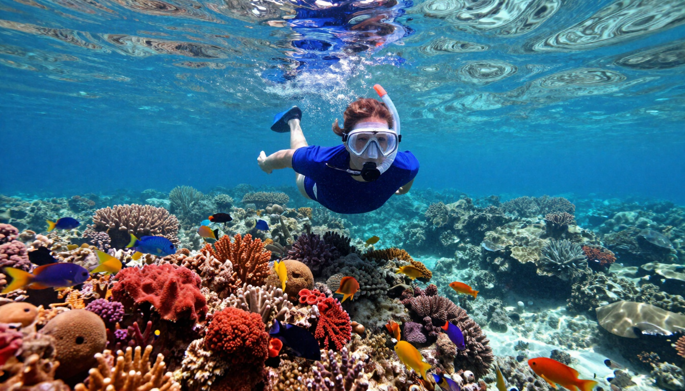 Snorkeling in the Belize Barrier Reef