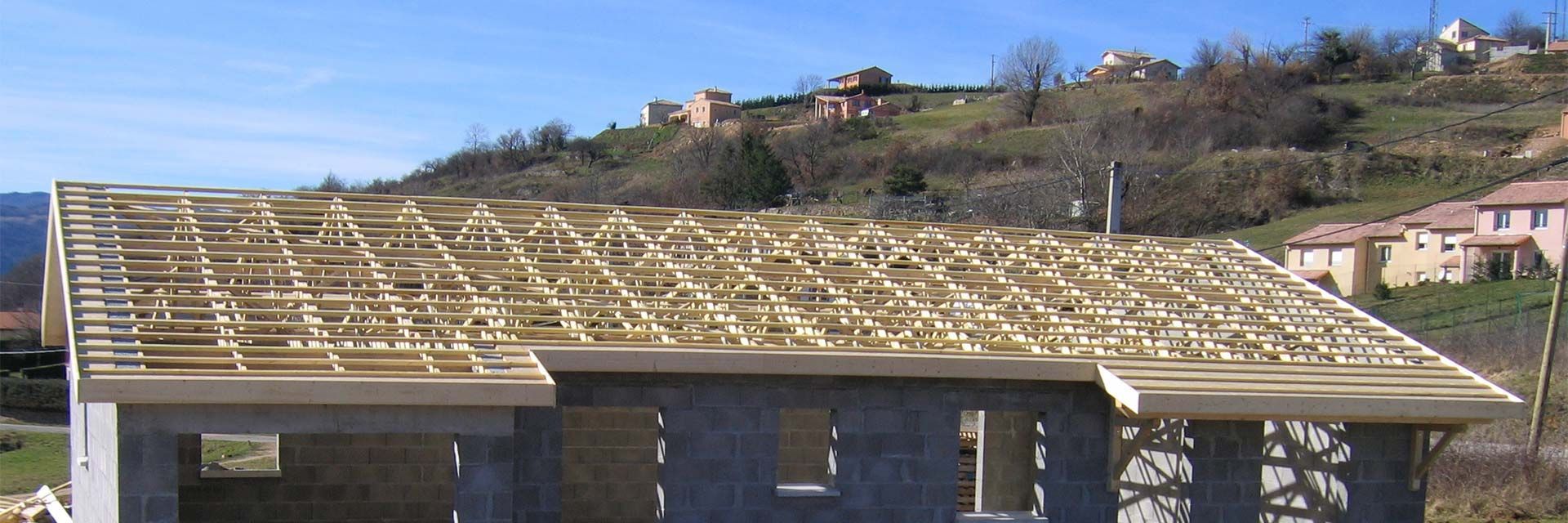 Installation d'une charpente chez un particulier