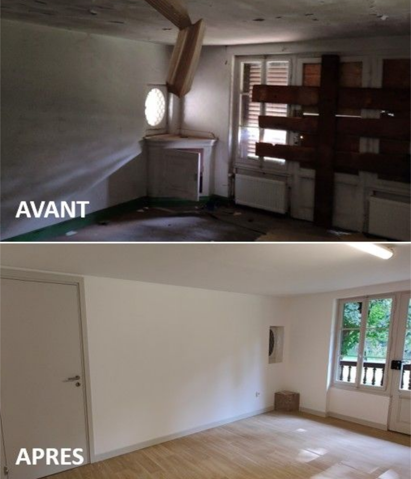 Les architectes examinent les plans et le modèle d'un bâtiment et discutent de la conception dans un bureau.