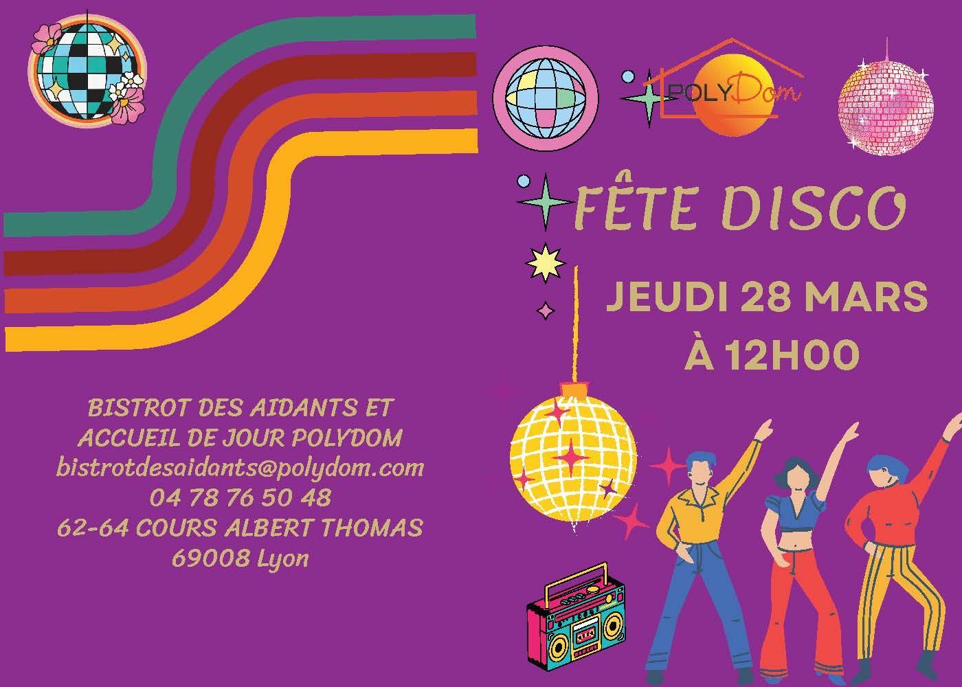 Affiche pour une fête disco