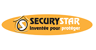 Logo SECURYSTAR en noir et orange