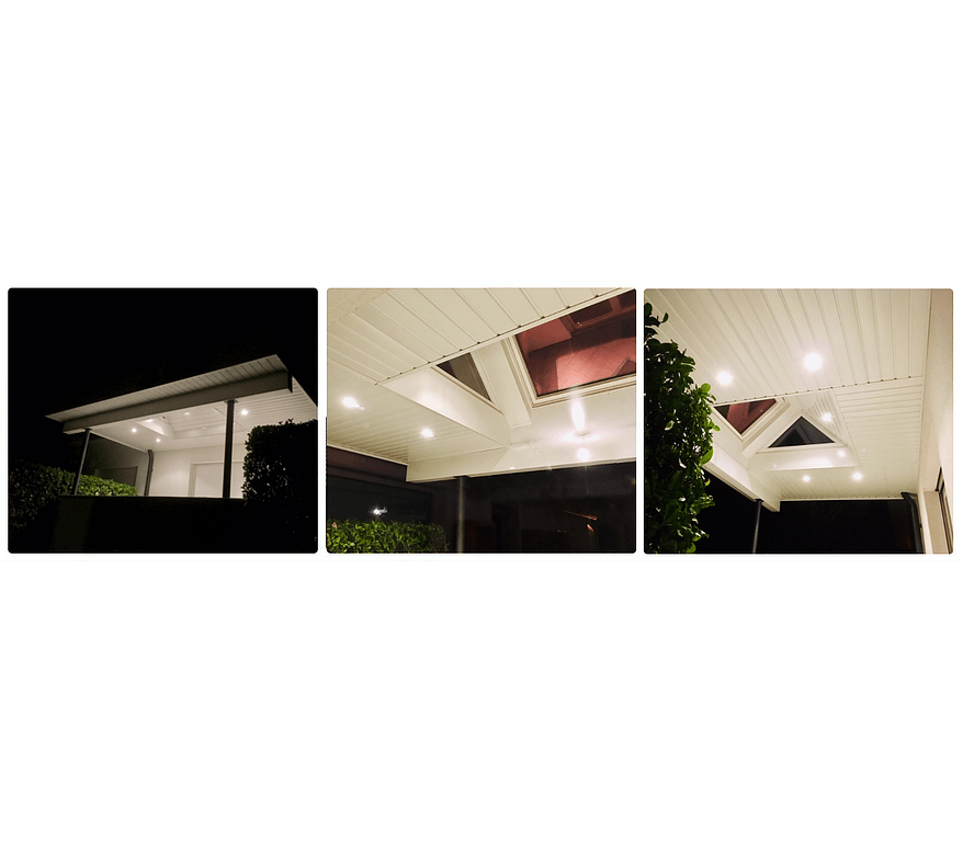 Toiture terrasse de nuit