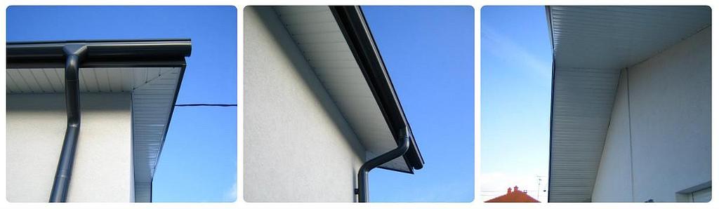 Gouttières, rives et sous-faces en alu laqué