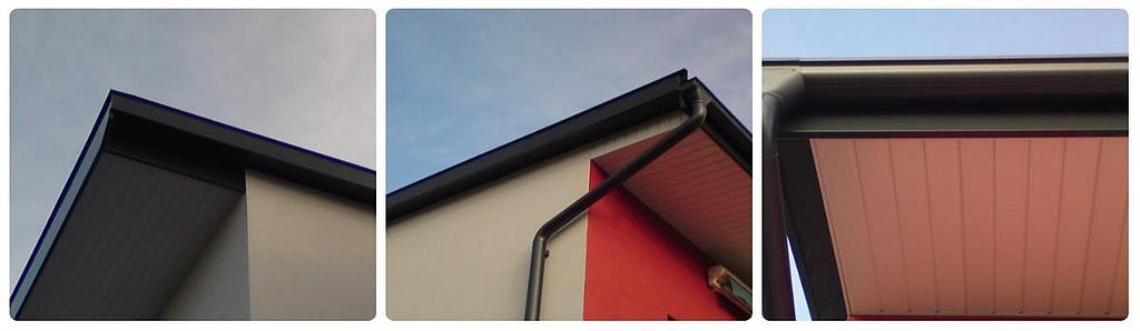 Gouttières, rives et sous-faces en alu laqué