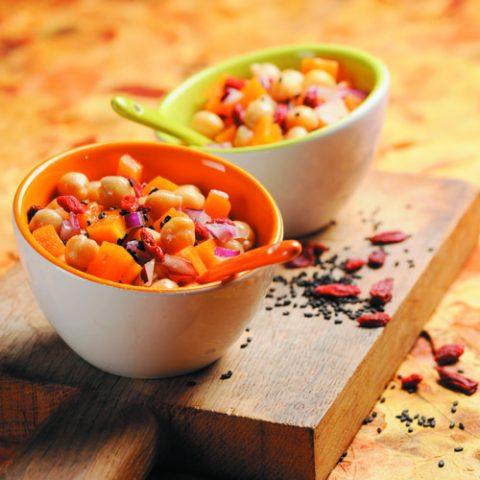 COCOTTE DE POIS CHICHES À LA COURGE