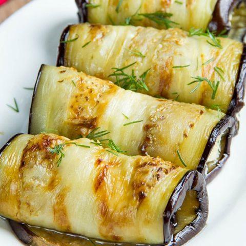 ROULEAUX D’AUBERGINES À LA VIANDE HACHÉE
