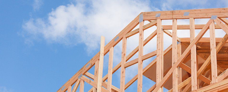 Charpente d'une maison en construction