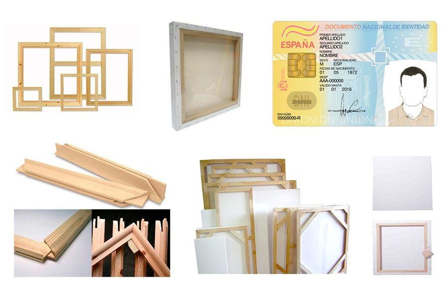Hay muchos tipos diferentes de marcos y lienzos.