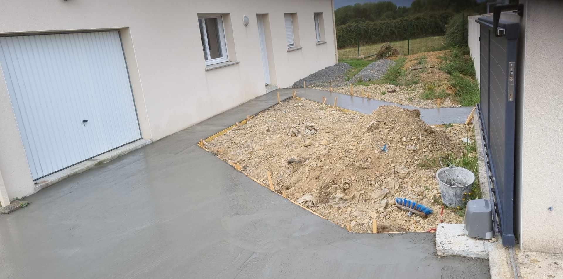 Chemin d'accès en béton
