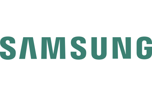 Le logo de la marque de téléphones et ordinateurs Samsung