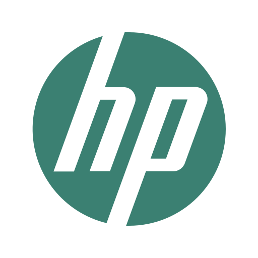 Le logo de la marque de téléphones et ordinateurs HP