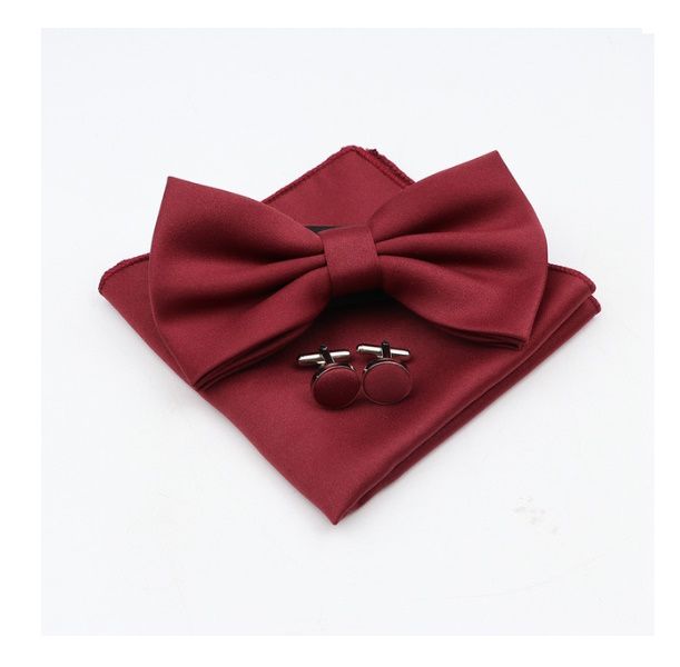 Fliege Herren dunkelrot bordeaux Einstecktuch Hochzeit Tiebow