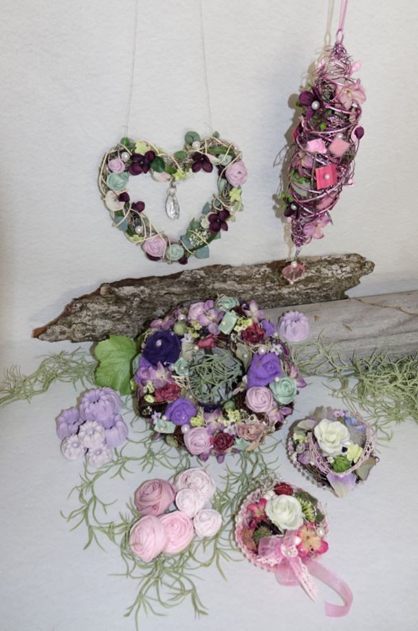 bunte Blumendeko