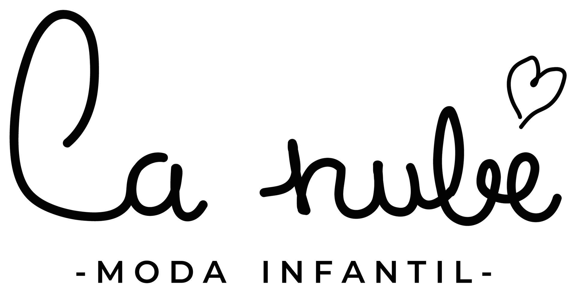 Un logotipo en blanco y negro para ca nube moda infantil con un corazón.