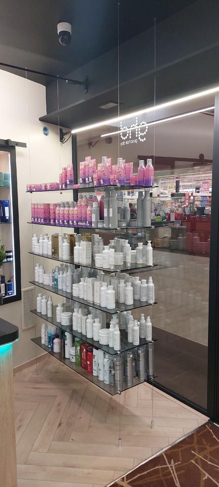 Support tablette en verre securité fixation par cable vue 2