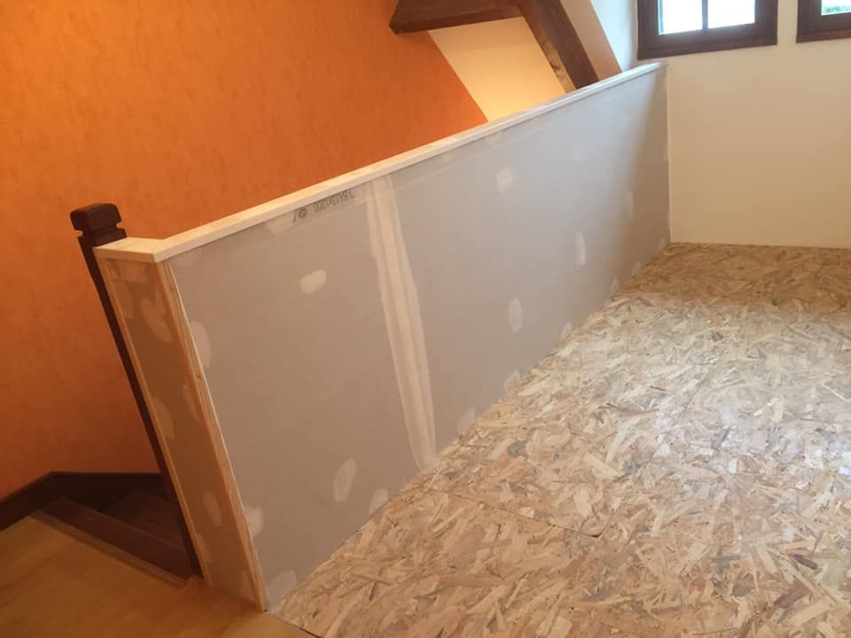 Rambarde d'escalier en placo