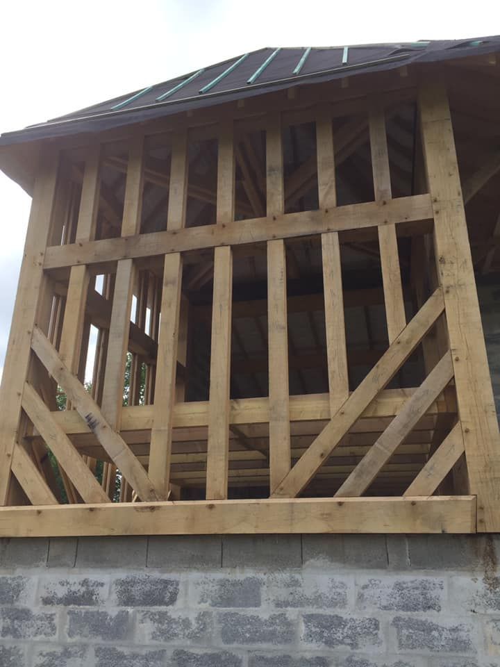 Ossature en bois d'une maison