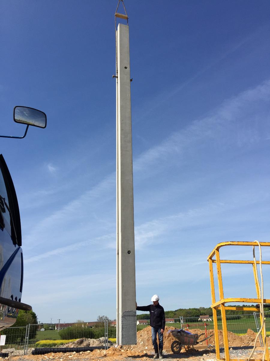 pose d'éléments préfa