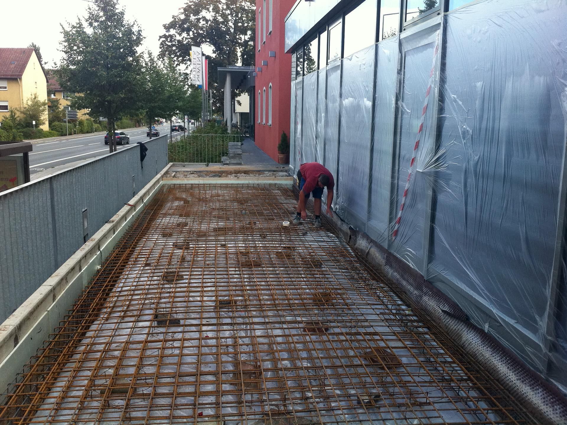 BMS Bau GmbH Wintergarten Vorbereitungsarbeiten