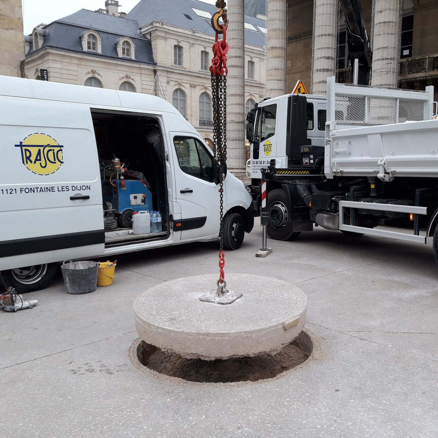 Percement gros diamètre.