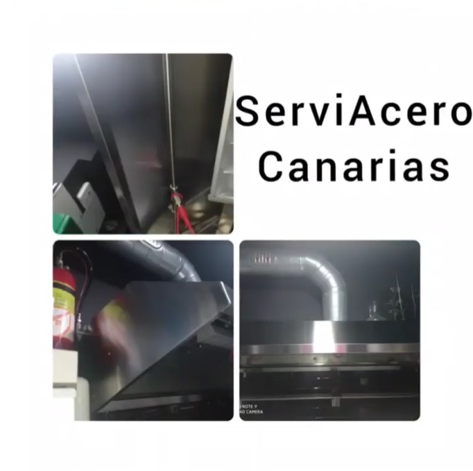 Un collage de imágenes con las palabras serviacero canarias