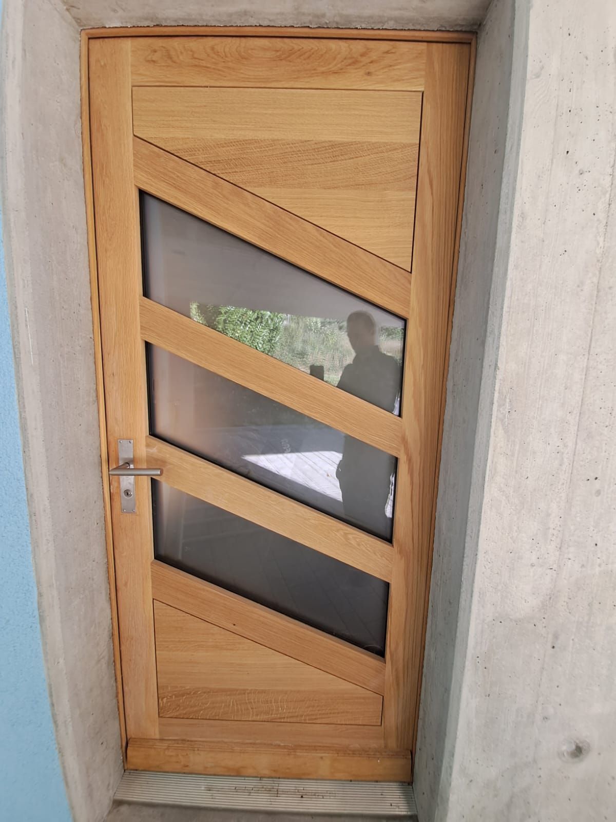 Porte d entée en chêne