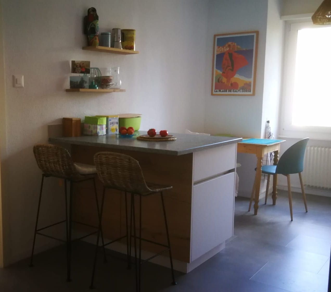 Stratifié formex supermat et plaqué chêne rustique. Granit pierre de luzerne (2)
