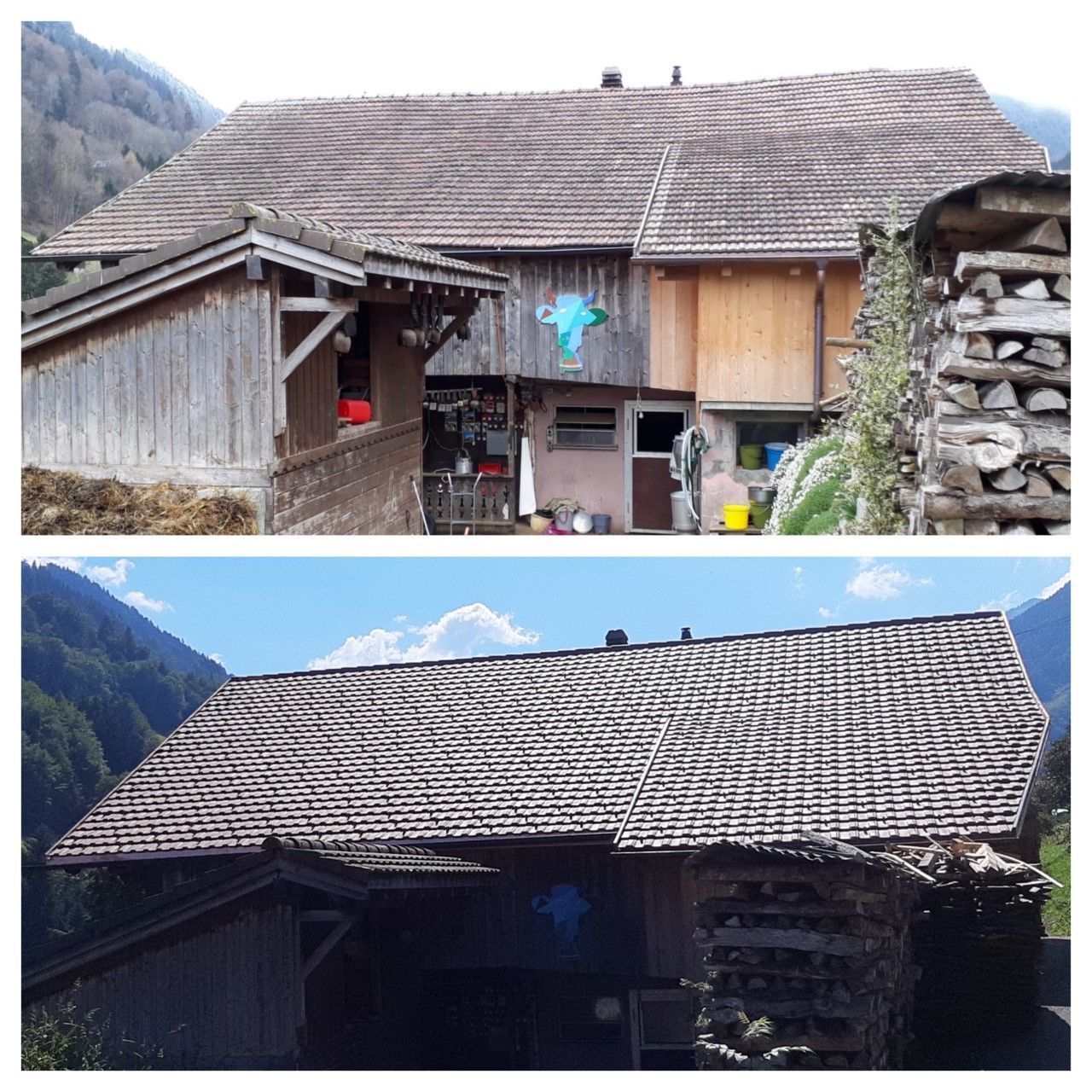 Rénovation complète d'un toit d'environ 300m2